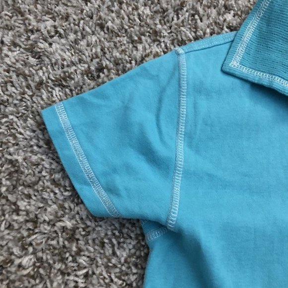 Natalie & me weekend polo Collar Size Small Colorful Small Pocket Details Blue - Picture 4 of 9
